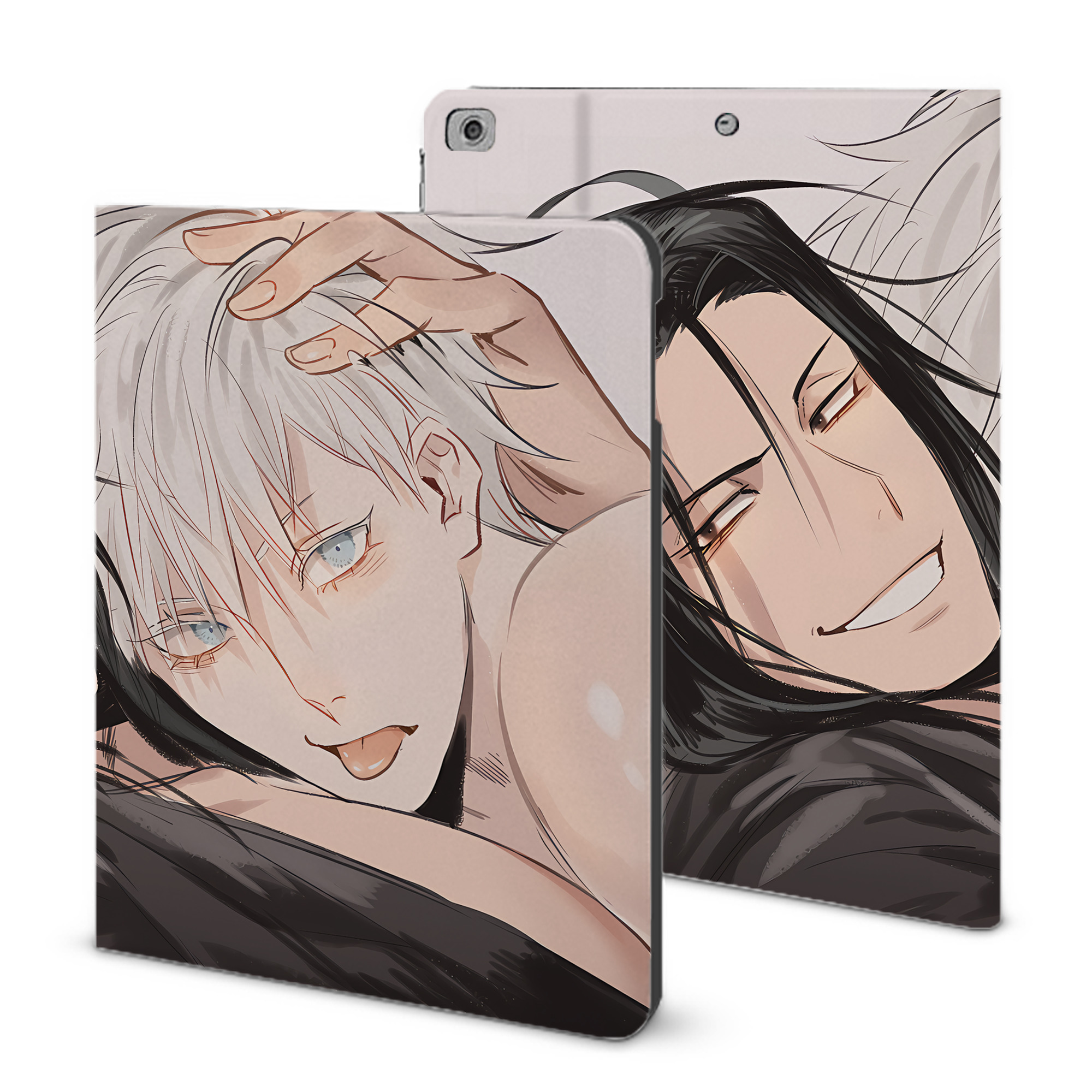 （画像用） 呪術廻戦 Jujutsu Kaisen IPad ケース ブック型 PUレザー TPU 耐衝撃 軽量 薄型 ペン収納なし 全面保護 IPad 各モデル対応